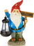 Welcome Gnome with Solar Powered Led Lantern (Red Hat)