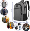 large travel backpack with usb charging port, water resistant