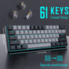 Mechanical gaming keyboard. black/grey keys with blue switches