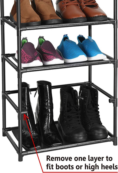 NEW -8-Tier Shoe Rack, 16-20 Pairs Sturdy Lightweight Shoe rack