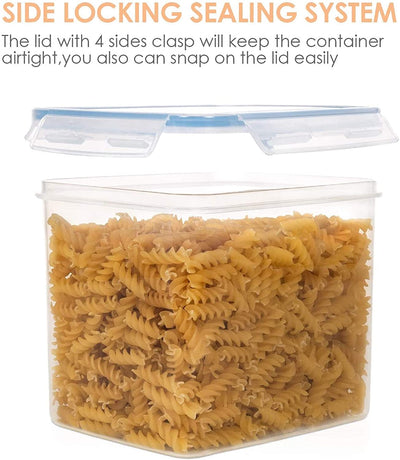 6 Airtight Plastic Food Storage Containers