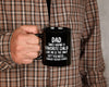 Funny coffee mug for dad, black color