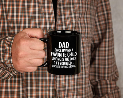 Funny coffee mug for dad, black color