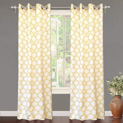 Set of 2 blackout curtains 52" x 84" each, yellow color