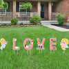 Valentine's Day Decoration Sign, Lawn Decorations (Pink)