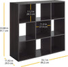 Cube Organizer x 9, 3 shelves, Espresso color