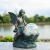 Fairy garden statue with solar lights,