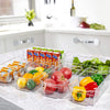 Clear Plastic Fridge / Pantry Organizer Bins, BPA Free, 12.5 '' Long, 8 Piece