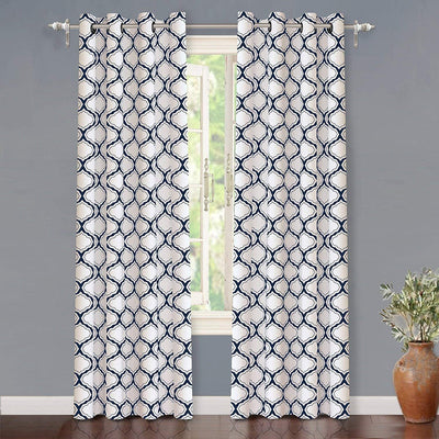 Set of 2 blackout curtains 52" x 84" each, navy color