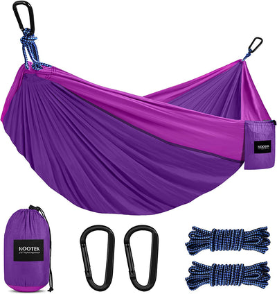 Double and Single Portable Camping Hammock with 2 Hanging Ropes