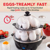 Deluxe Quick Egg Cooker, 12-egg capacity, automatic shut-off, (Black)