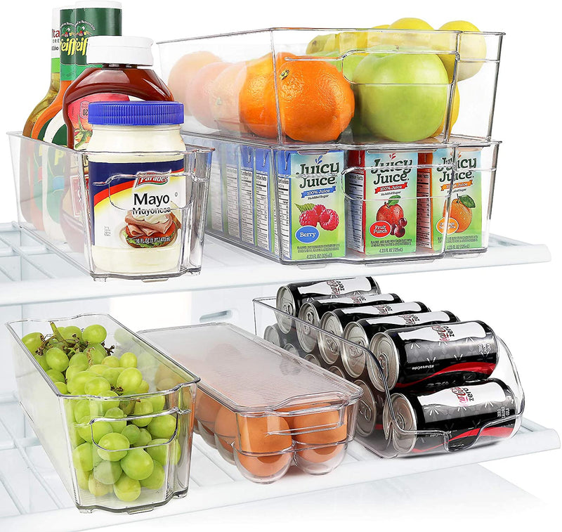 Set of 6 Refrigerator Organizer Bins