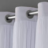 Exclusive Blackout Sheer Layered Home Curtains, 52 x 96, Cloud Gray, 2 Pack