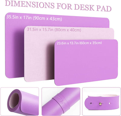 Non-slip desk mat (Purple, 35.4" x 17")