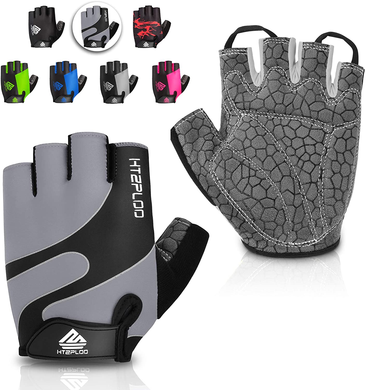 Lightweight non-slip bicycle gloves (Grey Color)