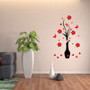 DIY Wall Decal, Flower and Vase, 30" x 12" (Red)