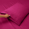 Set of 2 Wrap Around Closure Pillow Shams (Magenta Pink.)