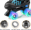 Adjustable skates, with illuminated wheels