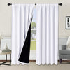 100% Cotton Bedroom Curtains, 52" x 84" L, White