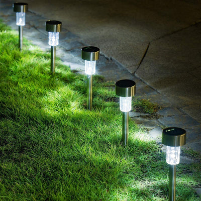 16 Pack Solar Pathway Lights Outdoor, Color: Silver