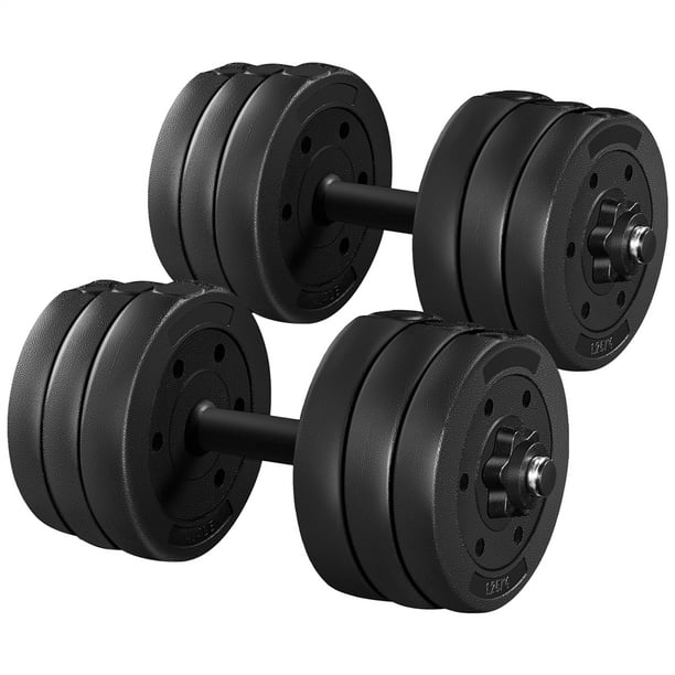 Dumbbell Set Adjustable Free Weight Set, Black, 20kg