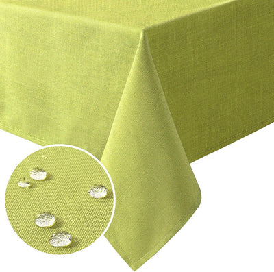 Round linen tablecloth, 54" X 80" (Color: Lemon)