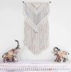 Macrame Wall Hanging Tapestry 16" x 36" Color (Beige)