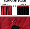 100% Cotton Bedroom Curtains, 52" x 84" L, Red