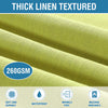 Round linen tablecloth, 54" X 80" (Color: Lemon)