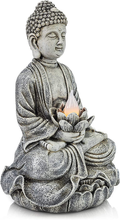 Buddha outdoor decoration, with light