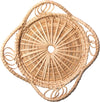 Bohemian bamboo rattan coasters, set of 4