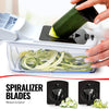 Vegetable cutter with container and 11 blades of different sizes