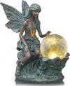 Fairy garden statue with solar lights,