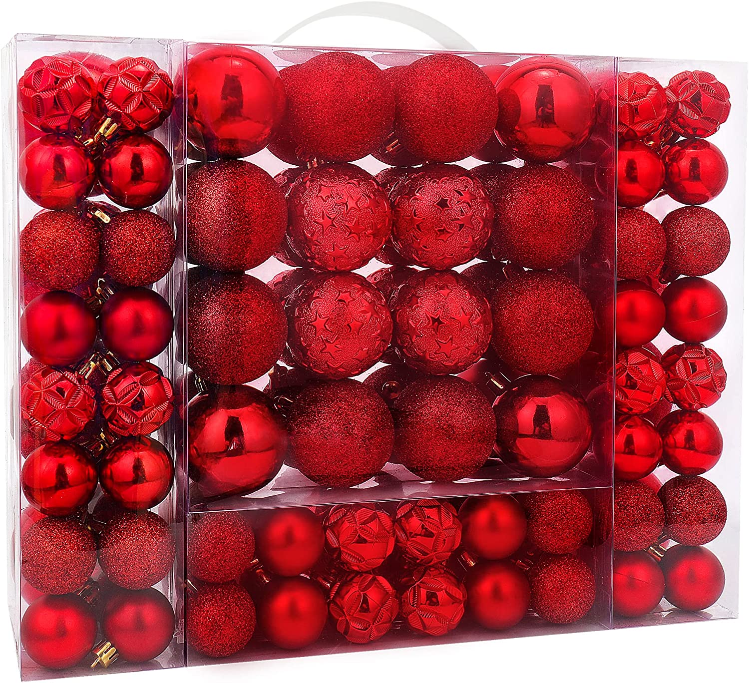 87ct Christmas Ball Ornaments Set Shatterproof