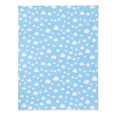 Reversible Soft Blanket, Large (Blue Clouds)