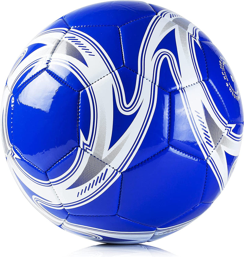 Soccer Ball Size 5 - Official Match Weight, blue