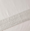 100% Microfiber 4-Piece Lace Sheet Set (Grey- (Queen)