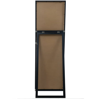 Freestanding Trestle Mirror Color: Black Framed 16"x57"