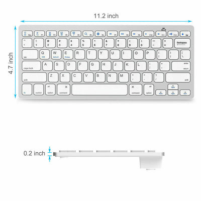 Wireless Bluetooth keyboard, Colour: White