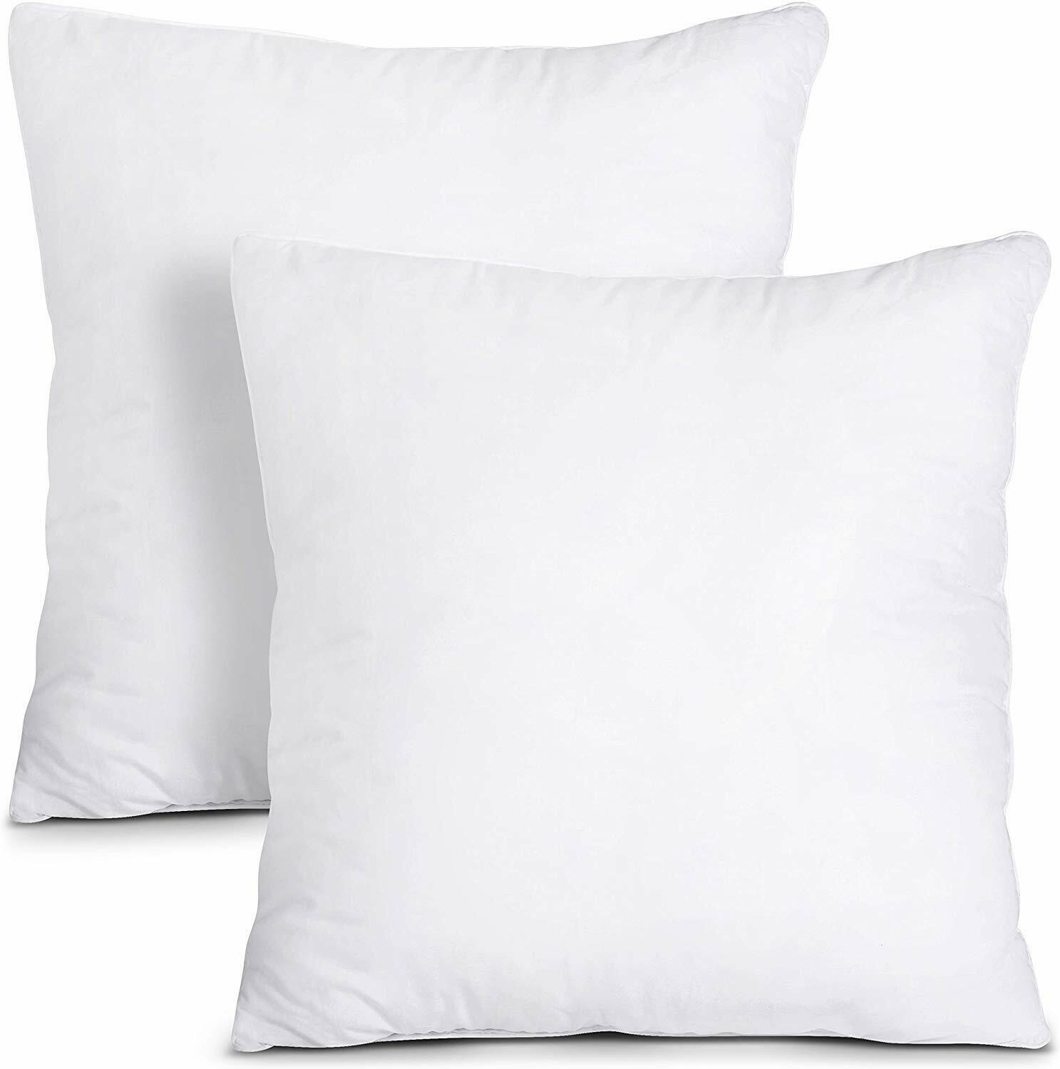 Pack of 2 decorative cushions, size: 22 x 22, colour: white