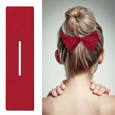 3pcs French Twist Bow Hair Bands (Red)