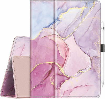 Leather Folio Case with Stand and Slim Cover, Glittering marble