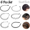 Headband, Colour: Black, Pack of 6