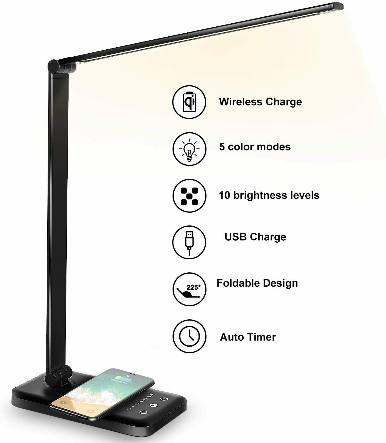 Wireless Charger LED Desk Lamp