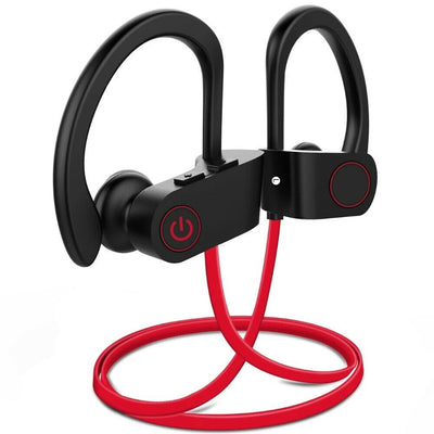 Waterproof Bluetooth 5.0 Headphones, Color: Red