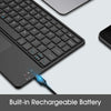 Wireless Bluetooth Keyboard with Touchpad, Colour: Black