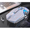 Wireless Optical USB Mouse LED Rechargeable Mouse, Color: white