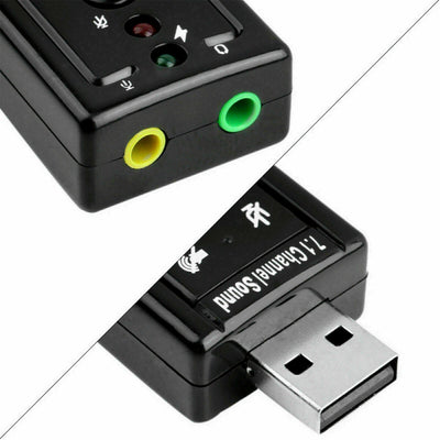 Virtual Audio Sound Card Microphone Adapter Laptop PC