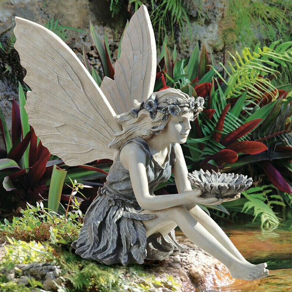 Sunflower fairy garden statue for outdoor decoration