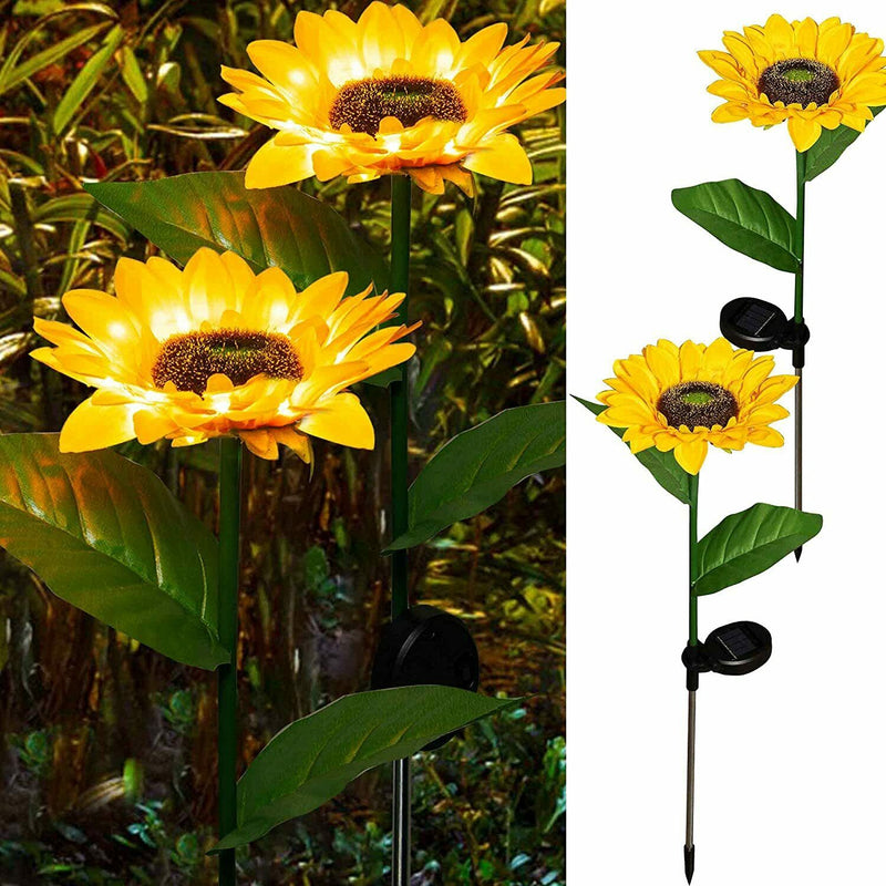 2 Pack Sunflower Style Solar Garden Lights